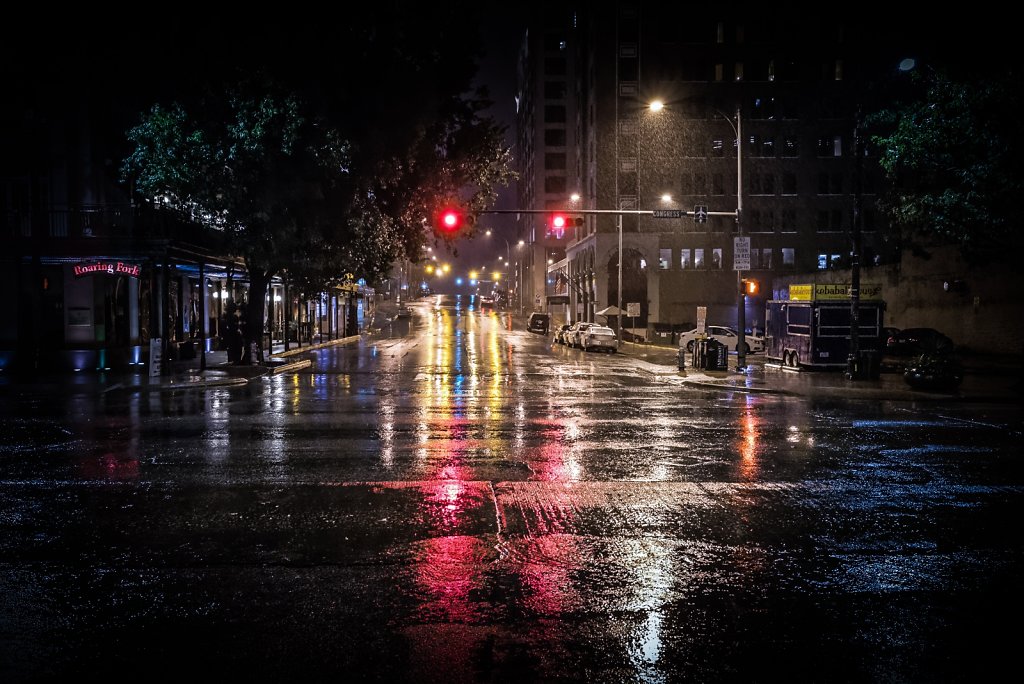 7th And Congress On A Rainy Night.